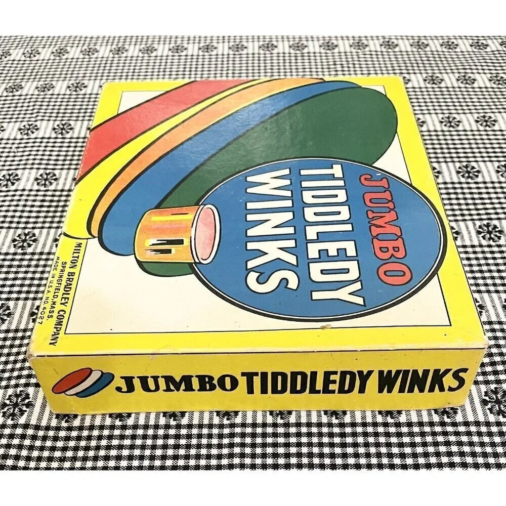 Vintage Jumbo Tiddledy Winks Game 1930s Milton Bradley Nostalgic Classic